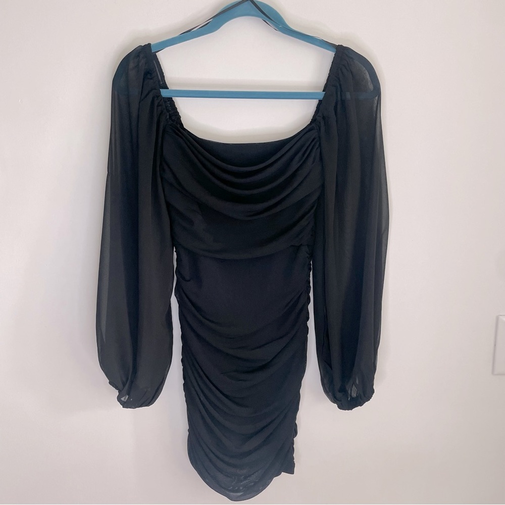 Black Mini Dress On or Off Shoulder Ladies Size Small